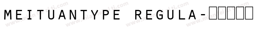 meituantype regula字体转换